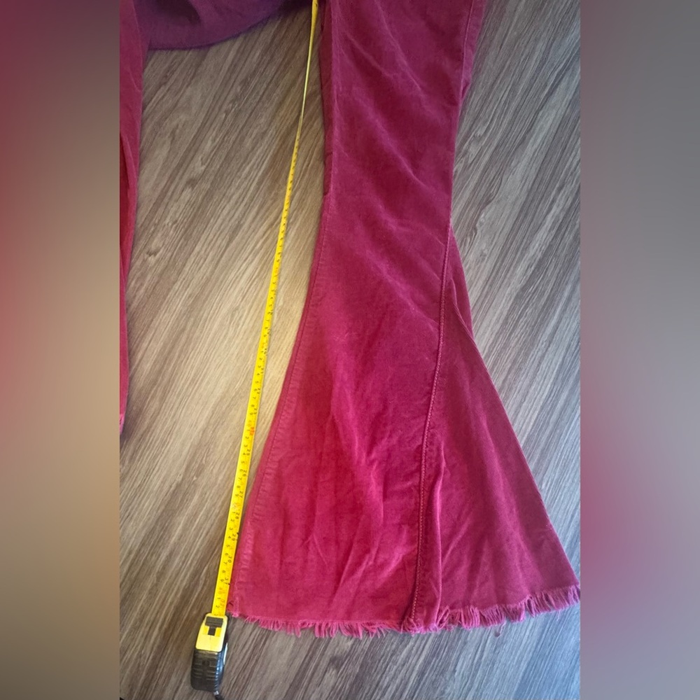 Stylish Burgundy Flare Pants - Picture 7 of 9